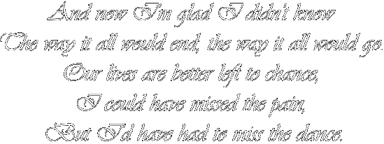 The Dance Lyrics, IV